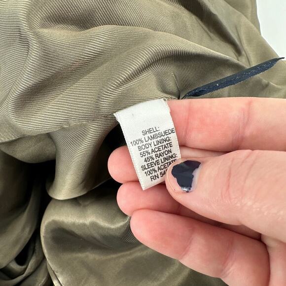 Banana Republic Men's Lamb Suede Suit Jacket Business Casual Classic Tan Size L - Picture 12 of 13